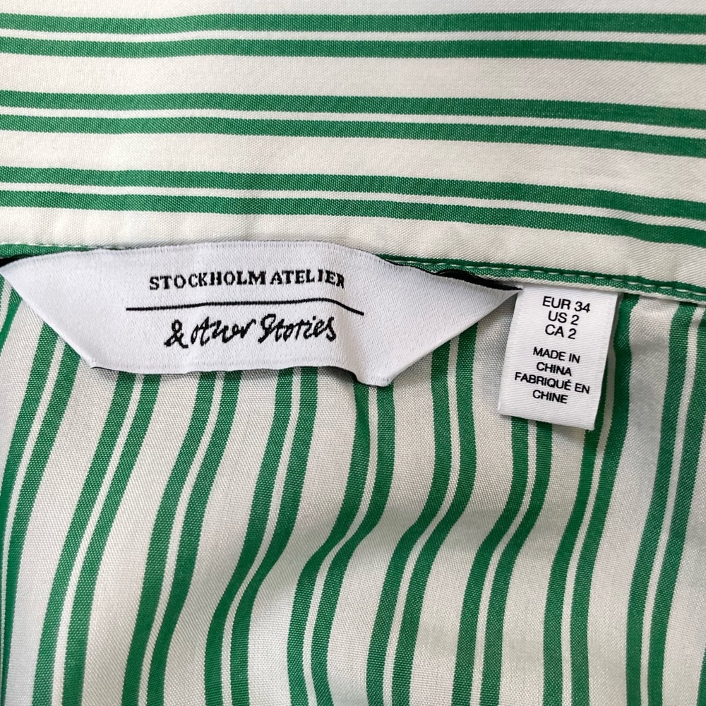 Stockholm Atelier Green & White Skirt - Picture 8 of 10